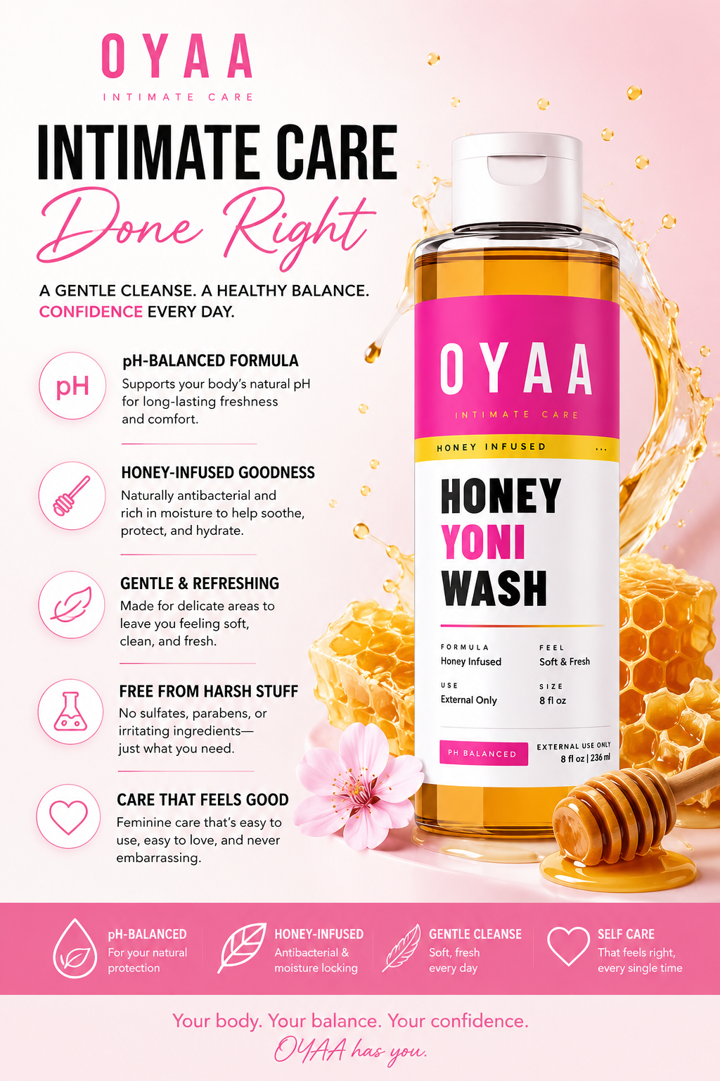 Honey yoni wash